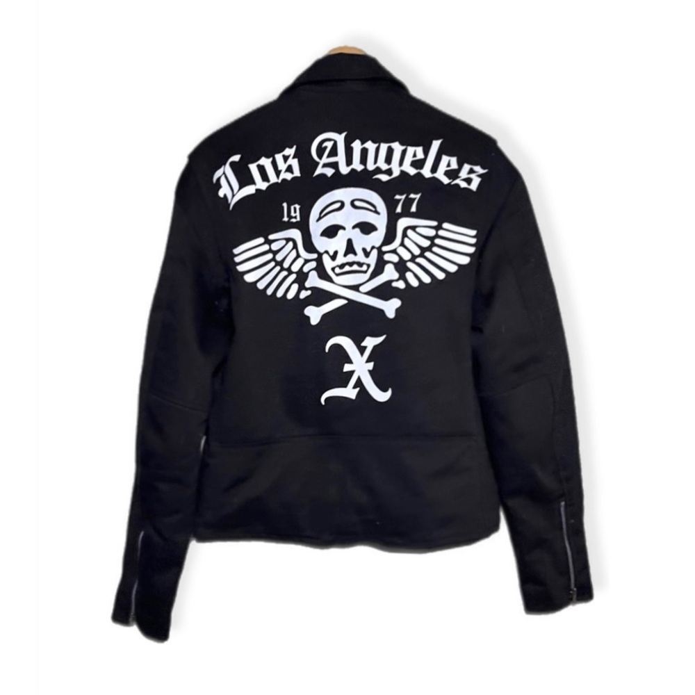 Red Balls On Fire Los Angeles Skull Jacket
